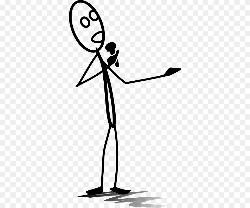 Al Singing Singing Clipart Black And White, Cutlery, Silhouette, Fork, Gray Free Png Download