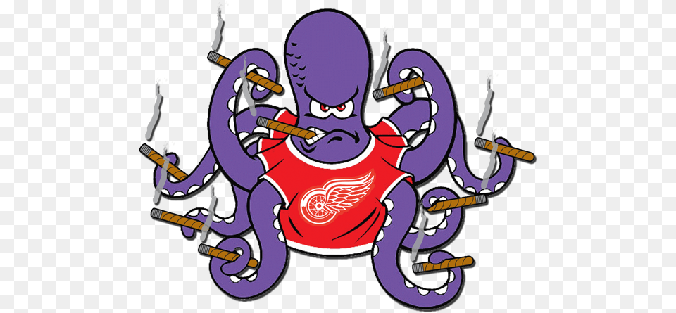 Al The Cigartopus Detroit Cigar Redwings Shirt Detroit Red Wings Octopus Free Transparent Png