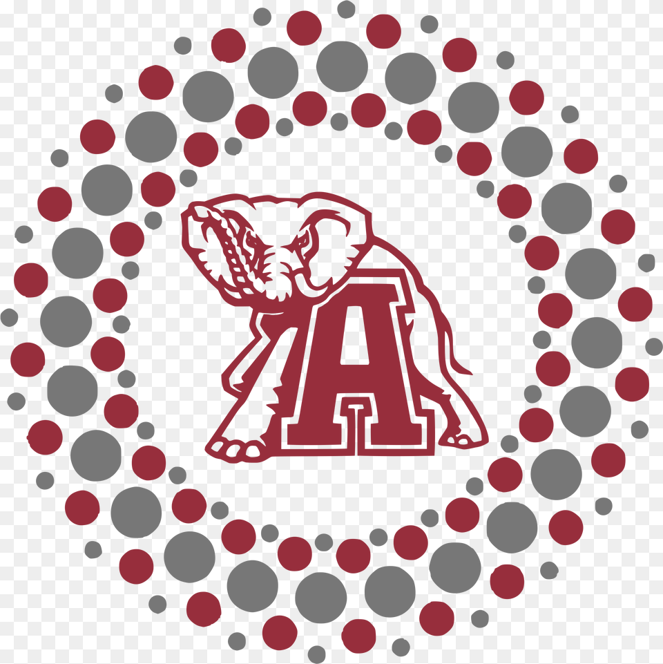 Alabama Crimson Tide Circle Football Roll Logo Transparent Alabama Football, Photography, Pattern, Person, Art Png
