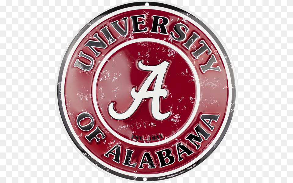 Alabama Crimson Tide Circle Sign, Emblem, Symbol, Logo, Can Png Image