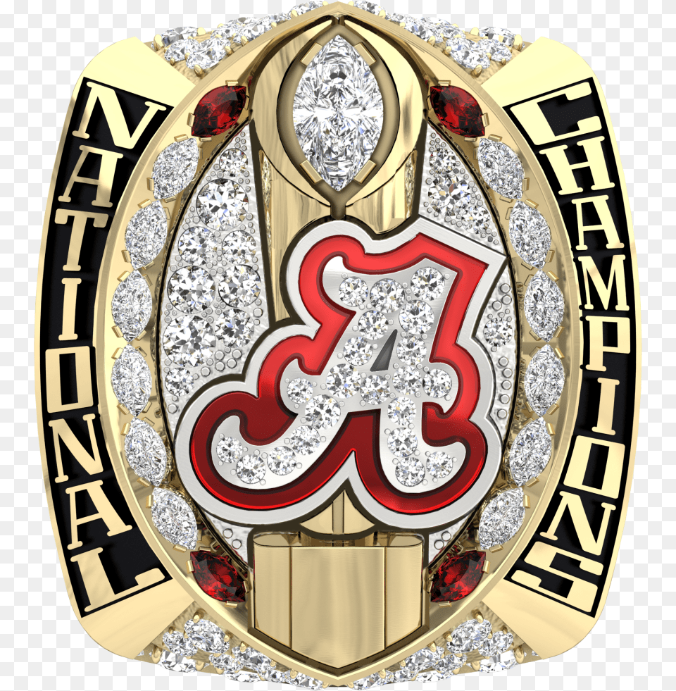 Alabama Crimson Tide Football Championship Ring, Badge, Logo, Symbol, Accessories Free Png Download