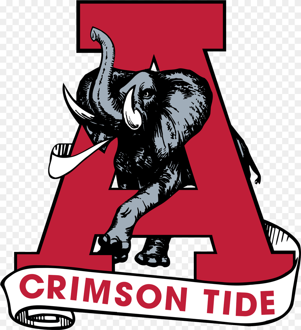 Alabama Crimson Tide Logo Old Alabama Football Logo, Advertisement, Poster, Adult, Male Free Transparent Png