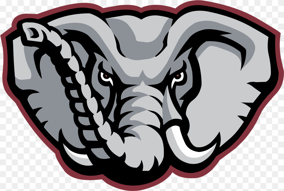 Alabama Crimson Tide Logo Alabama Crimson Tide Elephant, Body Part, Mouth, Person, Teeth Free Transparent Png