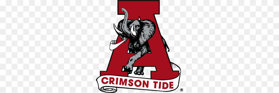 Alabama Crimson Tide Logos, Animal, Elephant, Mammal, Wildlife Free Png