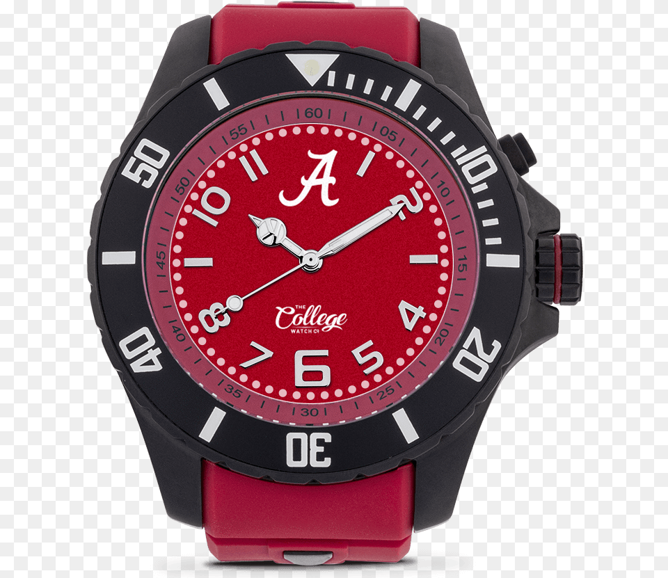 Alabama Crimson Tide Watch Helson Shark Diver Lume, Arm, Body Part, Person, Wristwatch Free Png Download