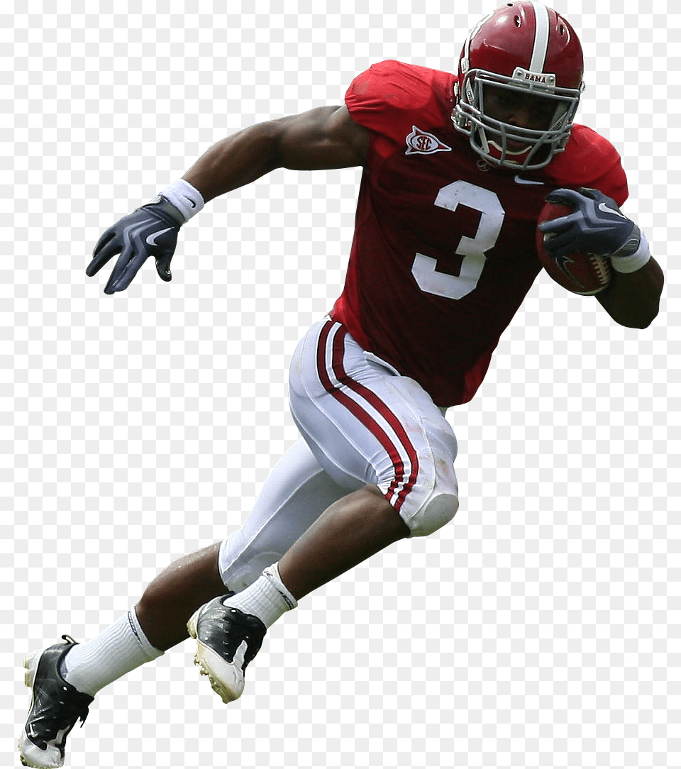 Alabama Football Player, American Football, Playing American Football, Person, Helmet Png Image