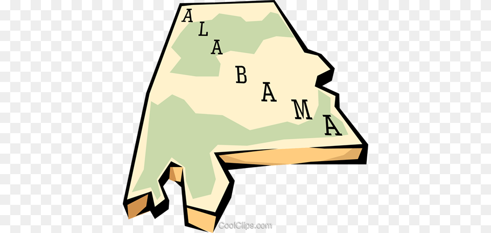 Alabama State Map Royalty Vector Clip Art Illustration, Text Free Png