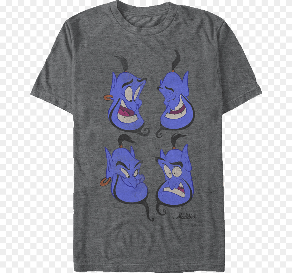 Aladdin Genie Faces T Shirt Aladdin T Shirt, Clothing, T-shirt, Applique, Pattern Free Transparent Png