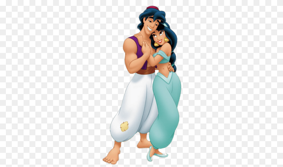 Aladdin Holding Jasmine, Adult, Female, Person, Woman Free Transparent Png