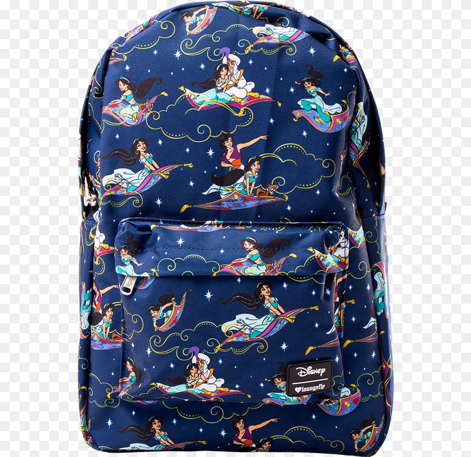 Aladdin Magic Carpet Ride Blue Loungefly Backpack Aladdin Backpack, Bag, Person, Baby, Face Free Transparent Png