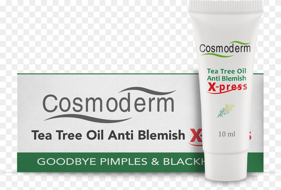 Aladdin Street Cosmoderm Tea Tree Oil Anti Blemish, Toothpaste, Bottle, Lotion, Beverage Free Png Download