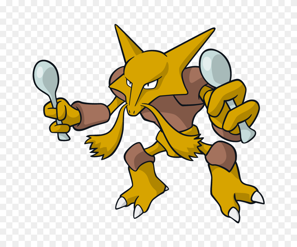 Alakazam Pokemon Character Vector Art Vector Silhouette, Cutlery, Cartoon, Baby, Person Free Transparent Png