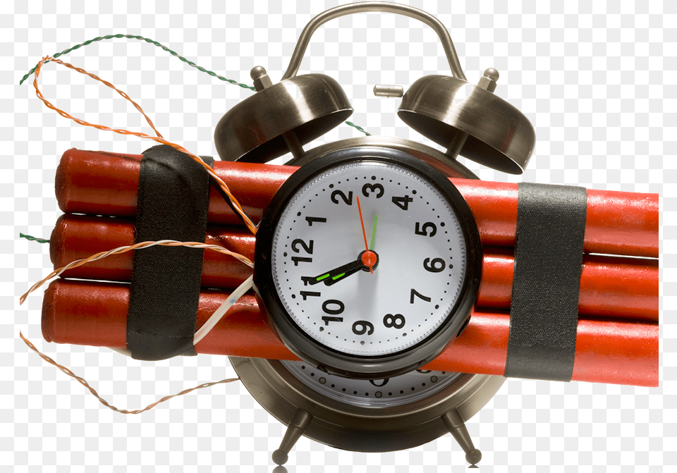 Alarm Clock Dynamite Time Bomb, Weapon, Ammunition Png