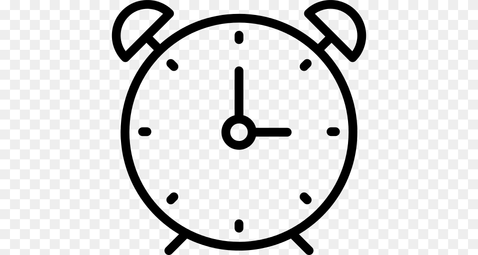 Alarm Clock Icon, Gray Free Png Download