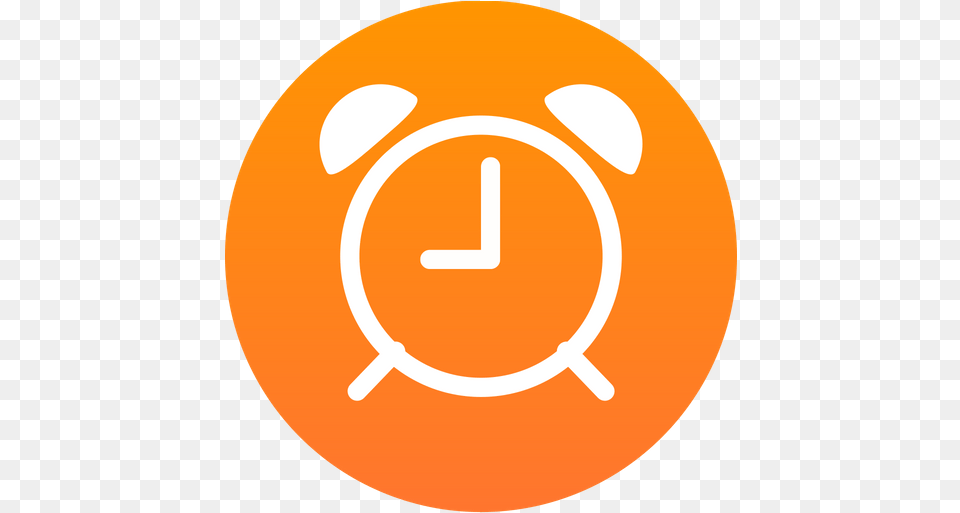 Alarm Clock Icon Of Rounded Style Orange Alarm Clock Icon, Alarm Clock, Disk Png Image