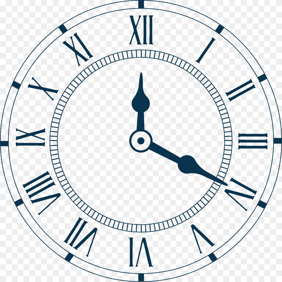 Alarm Clocks Clock Face Roman Numeral Clock Svg, Analog Clock Free Png Download