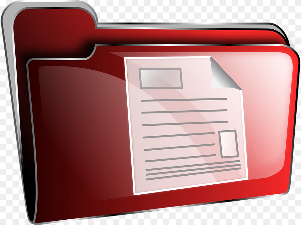Alarm Devicetechnologyred Document Icon Folder, Mailbox, File Binder, File Folder Free Png