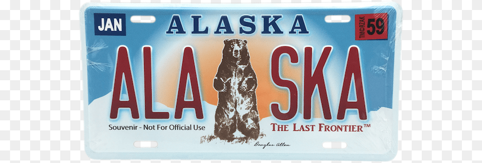 Alaska, Animal, Bear, License Plate, Mammal Png Image