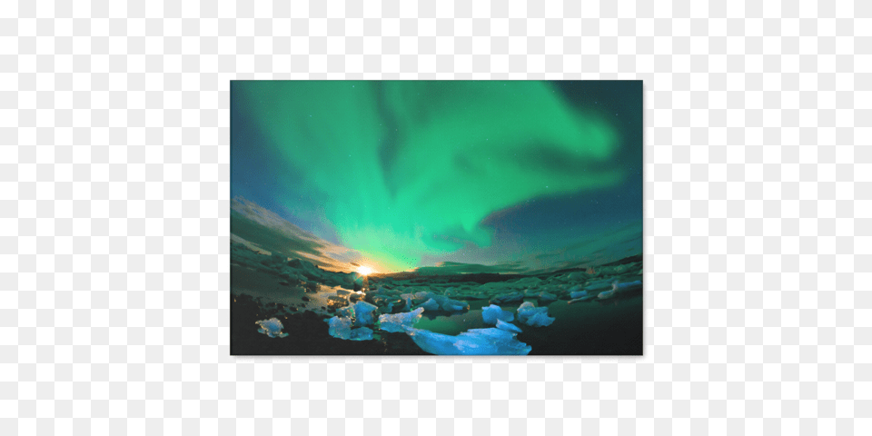 Alaska The Northern Lights Landscape Canvas Painting Its My Style, Nature, Night, Outdoors, Sky Free Png Download