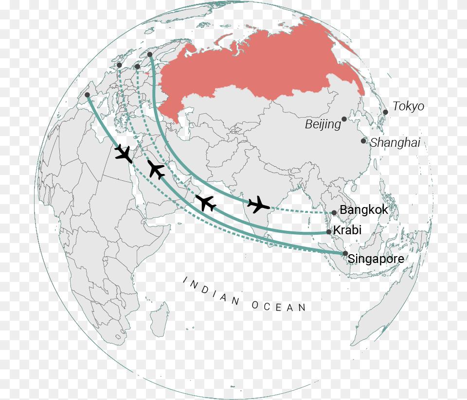 Alaska To Russia Flight Path, Astronomy, Planet, Globe, Outer Space Free Png Download