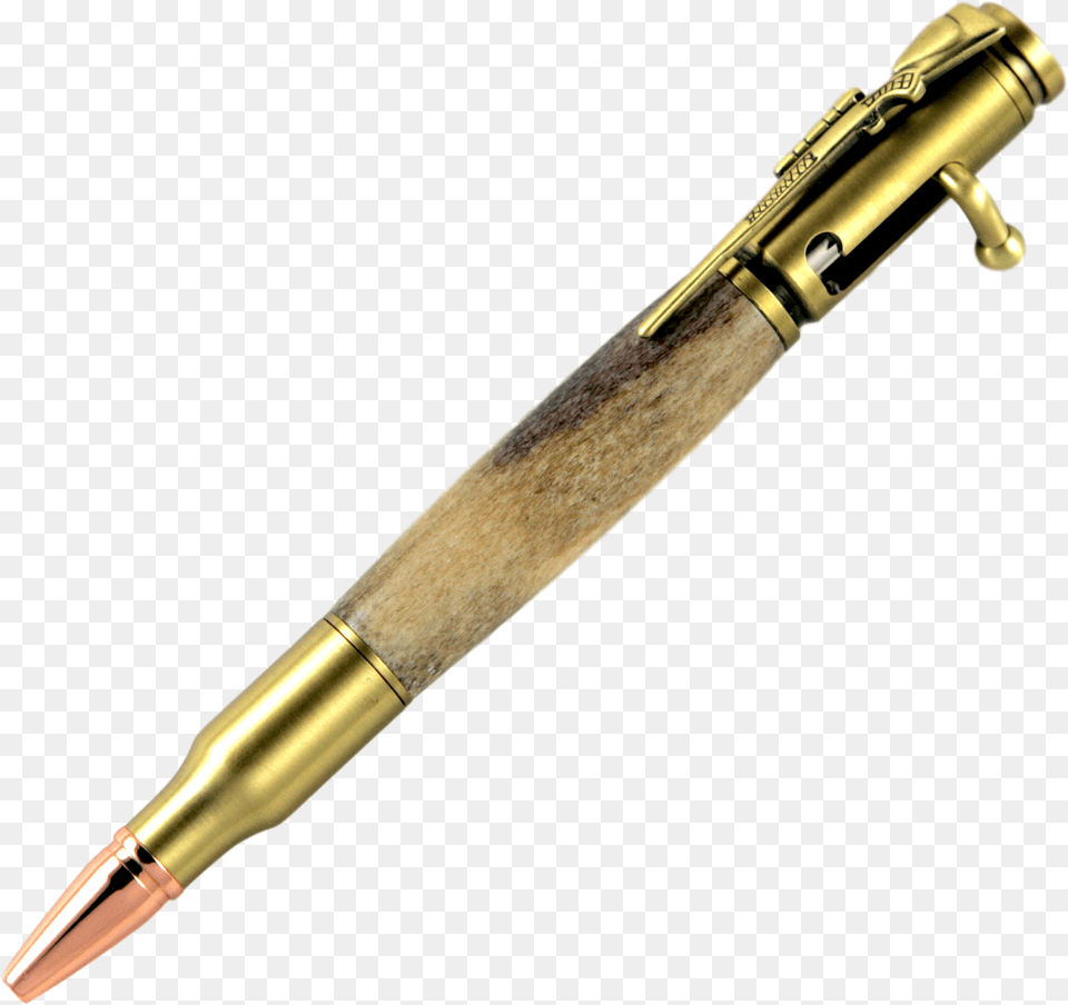 Alaskan Caribou Antler 30 Caliber Bolt Action Antique, Bronze, Pen, Ammunition, Weapon Free Transparent Png