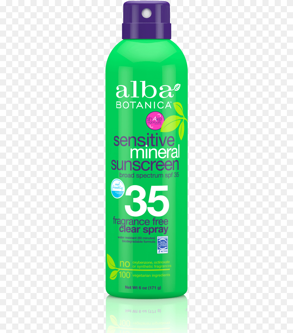 Alba Botanica Mineral Sunscreen Spray, Bottle, Herbal, Herbs, Plant Free Transparent Png