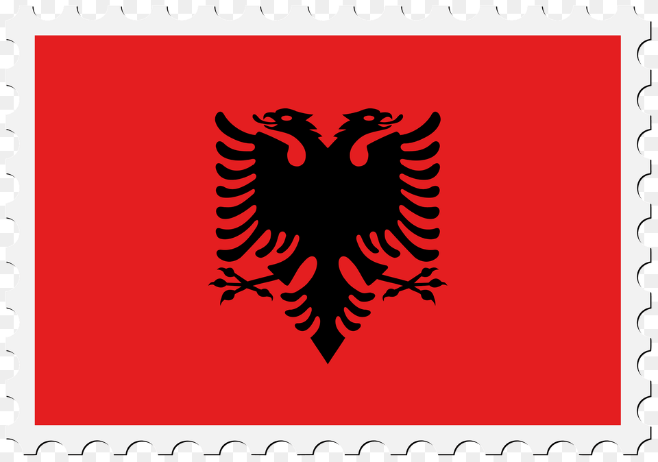 Albania Flag As A Postage Stamp Clipart, Animal, Bird, Postage Stamp Png