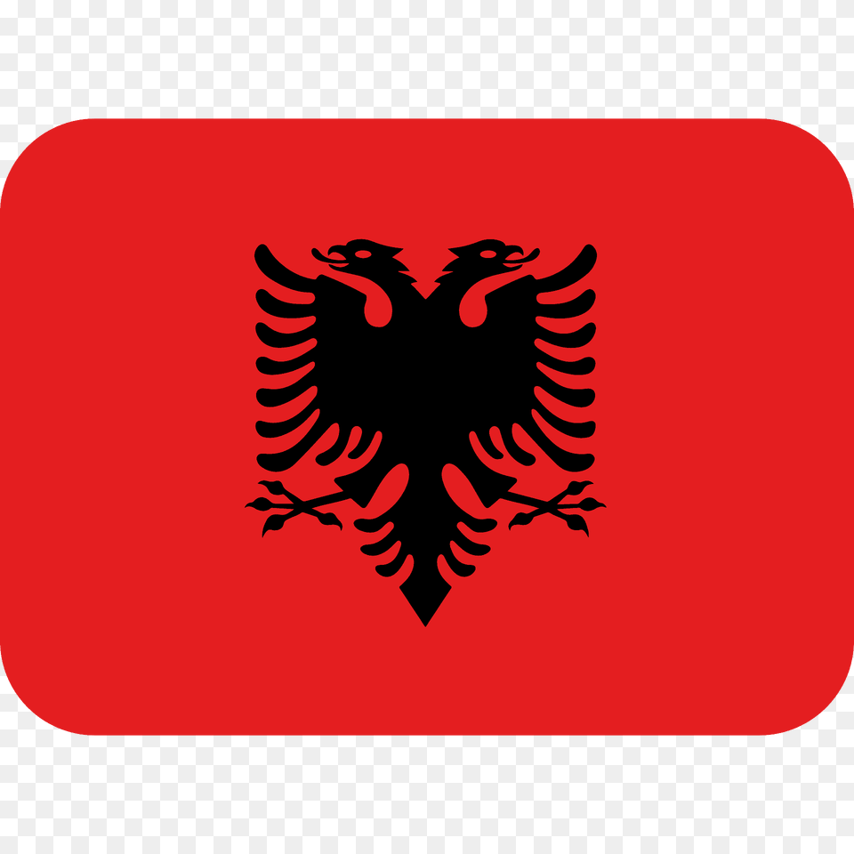 Albania Flag Emoji Clipart, Emblem, Symbol, Logo, Animal Free Transparent Png