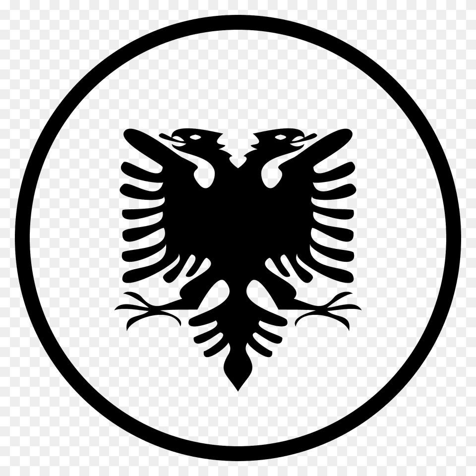 Albania Flag Emoji Clipart, Emblem, Symbol, Logo, Animal Free Png