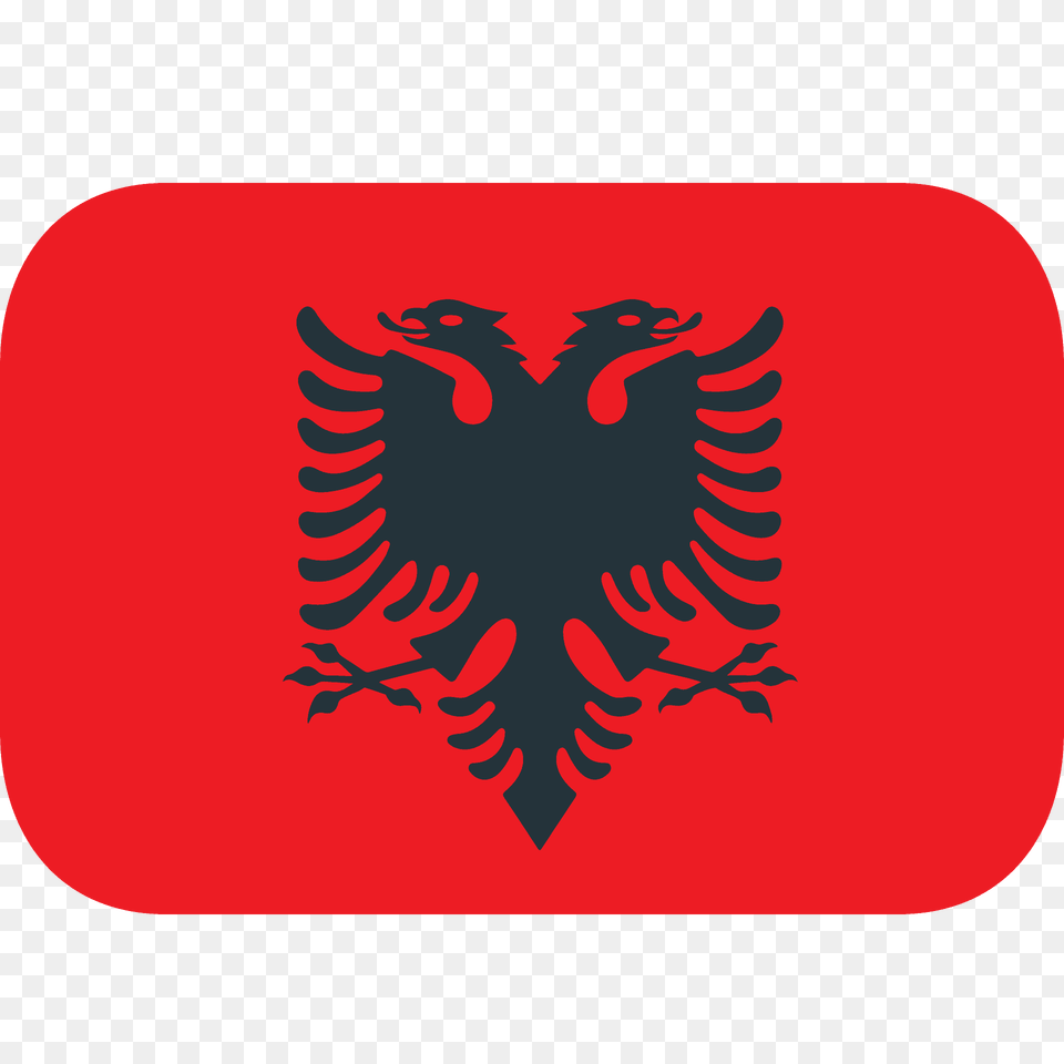 Albania Flag Emoji Clipart, Emblem, Logo, Symbol, Food Png