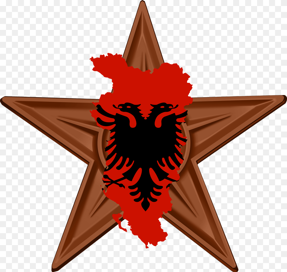 Albanian Barnstar Hires Clipart, Star Symbol, Symbol Free Png