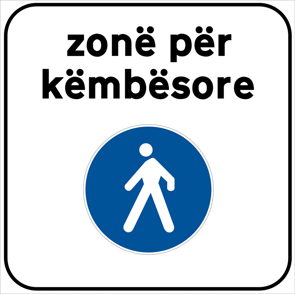 Albanian Traffic Sign Zon Pr Kmbsor Clipart, Symbol Png Image