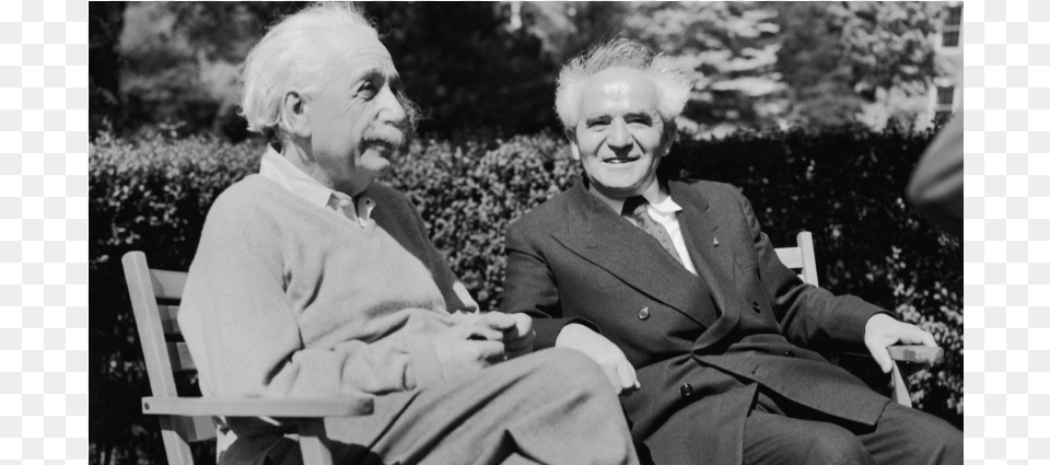 Albert Einstein And David Ben Gurion Albert Einstein, Head, Suit, Person, Photography Png Image