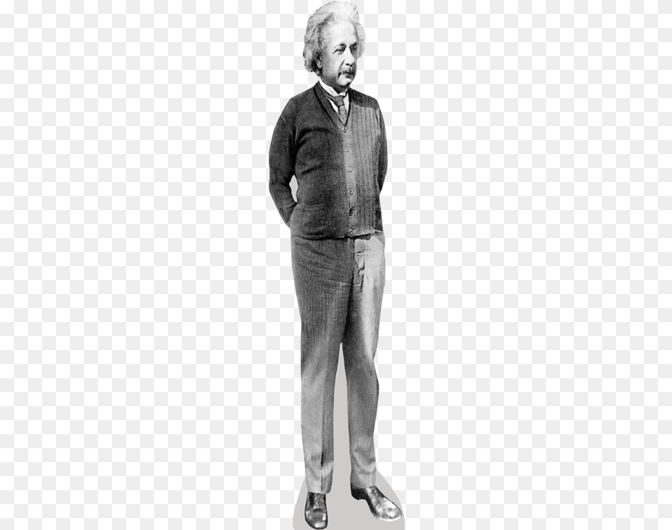 Albert Einstein Bampw Cardboard Cutout Albert Einstein Standing, Male, Adult, Person, Man Free Transparent Png