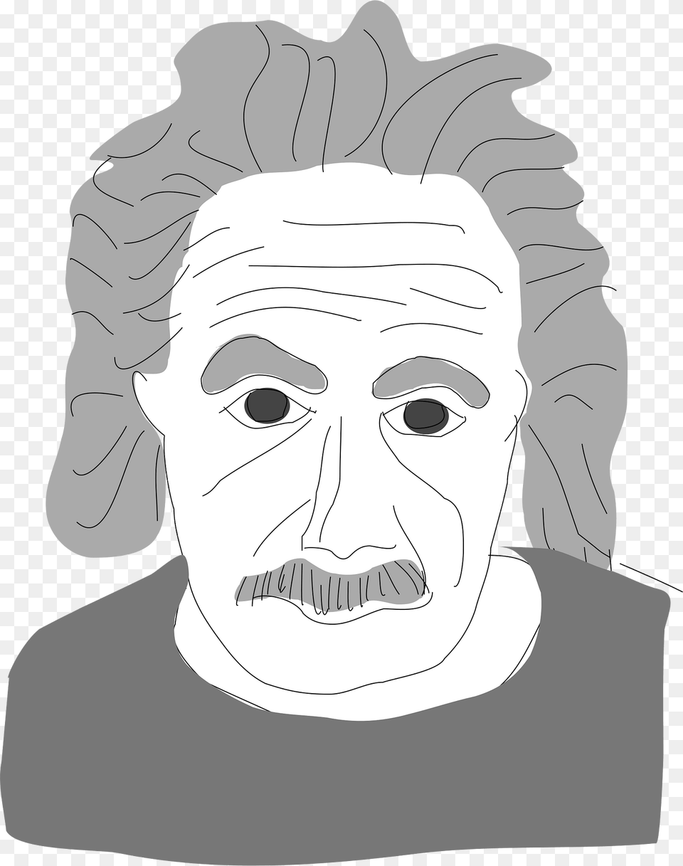 Albert Einstein Clipart, Art, Face, Head, Person Png Image