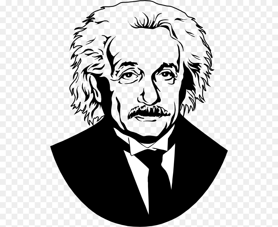 Albert Einstein Scientist Silhouette Albert Einstein Clip Art, Accessories, Formal Wear, Stencil, Tie Free Png Download