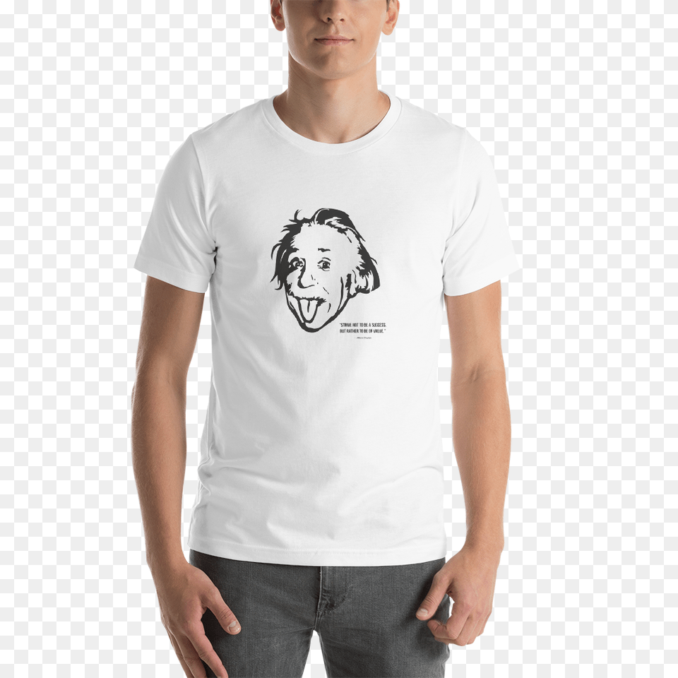 Albert Einstein Short Sleeve Unisex T Shirt, T-shirt, Clothing, Jeans, Pants Png Image