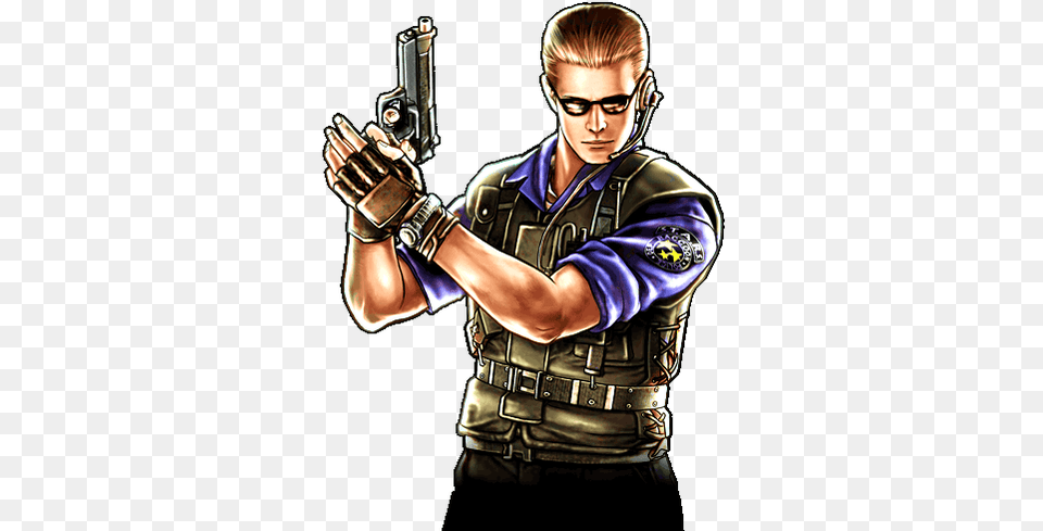 Albert Wesker Resident Evil Game Game Art Videogames Albert Wesker Stars, Firearm, Gun, Handgun, Weapon Free Transparent Png