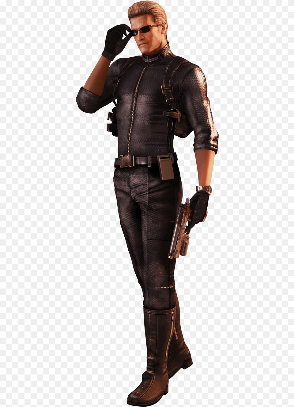 Albert Wesker Resident Evil The Mercenaries 3d, Weapon, Jacket, Handgun, Gun Free Png