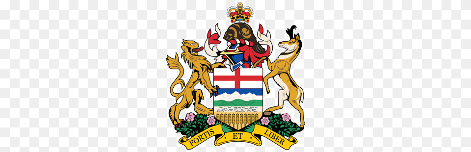 Alberta Coat Of Arms, Logo, Bulldozer, Machine Free Png