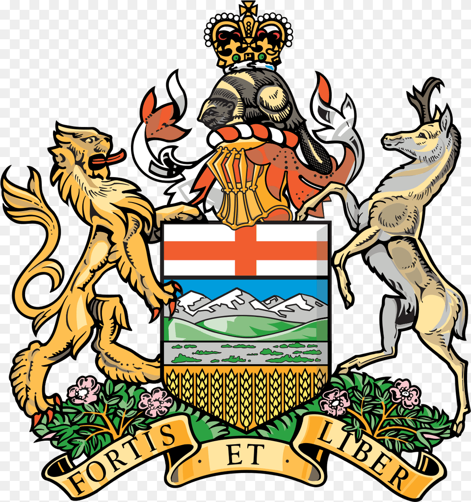 Alberta Provincial Coat Of Arms, Emblem, Symbol, Person, Baby Free Transparent Png