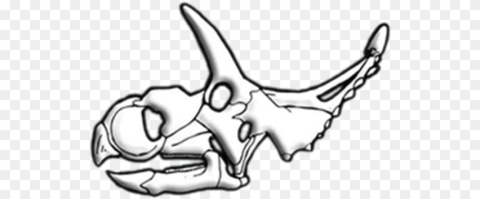 Albertaceratops Skull Diagram Sketch, Smoke Pipe Free Png