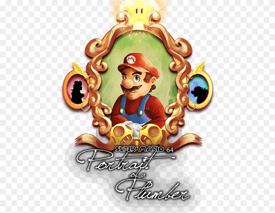 Album Logo Super Mario 64 Real, Advertisement, Poster, Baby, Person Free Png