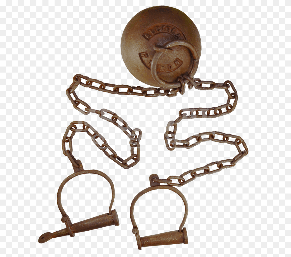 Alcatraz Prison Iron Ball And Chain, Bronze, Accessories Png