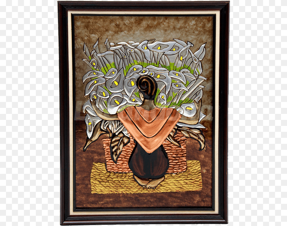Alcatraz Woman Embossed Frame Painting, Art, Adult, Female, Person Free Png Download