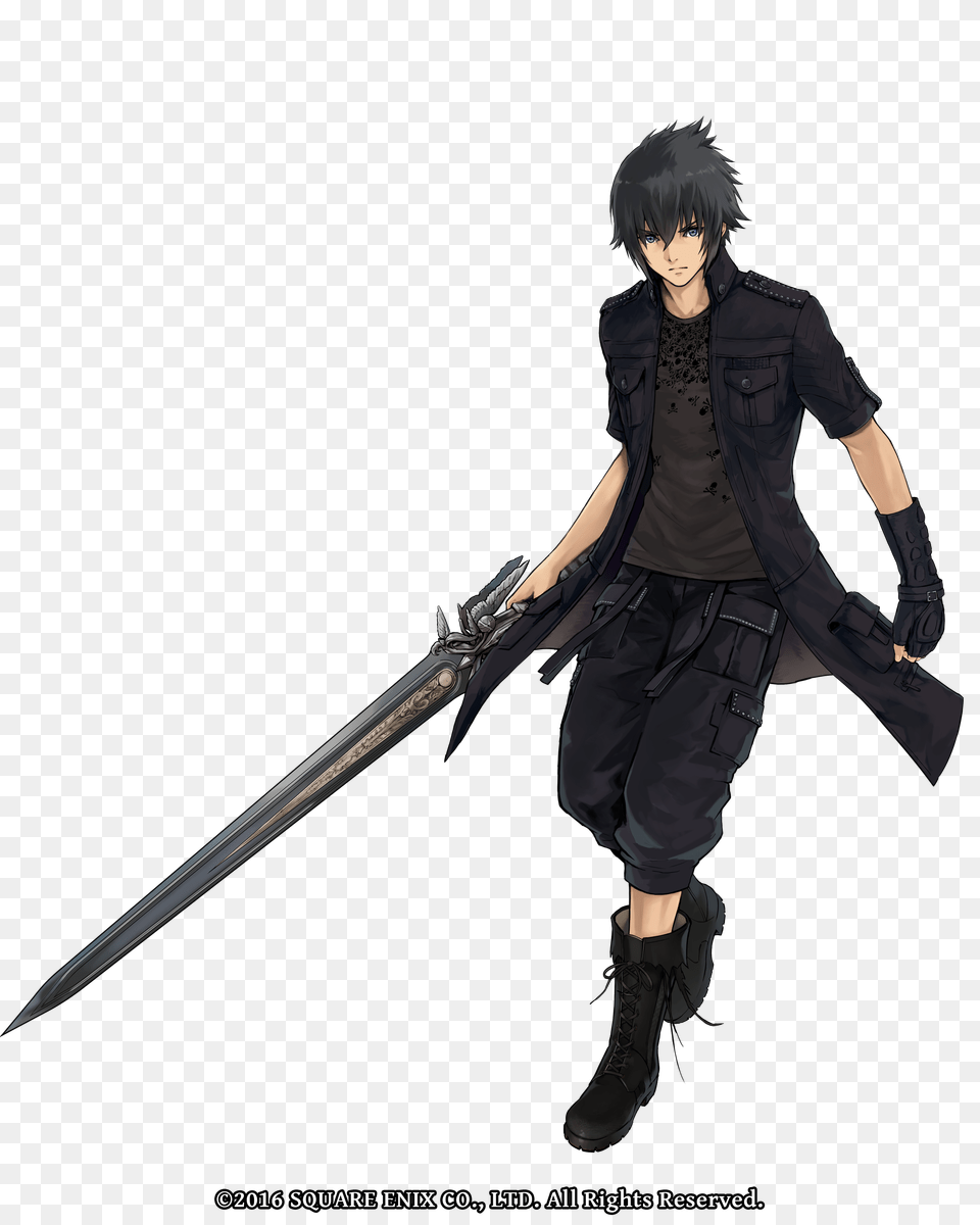 Alchemist Code Collaborates With Final Fantasy Xv Kongbakpao, Weapon, Sword, Person, Man Free Png