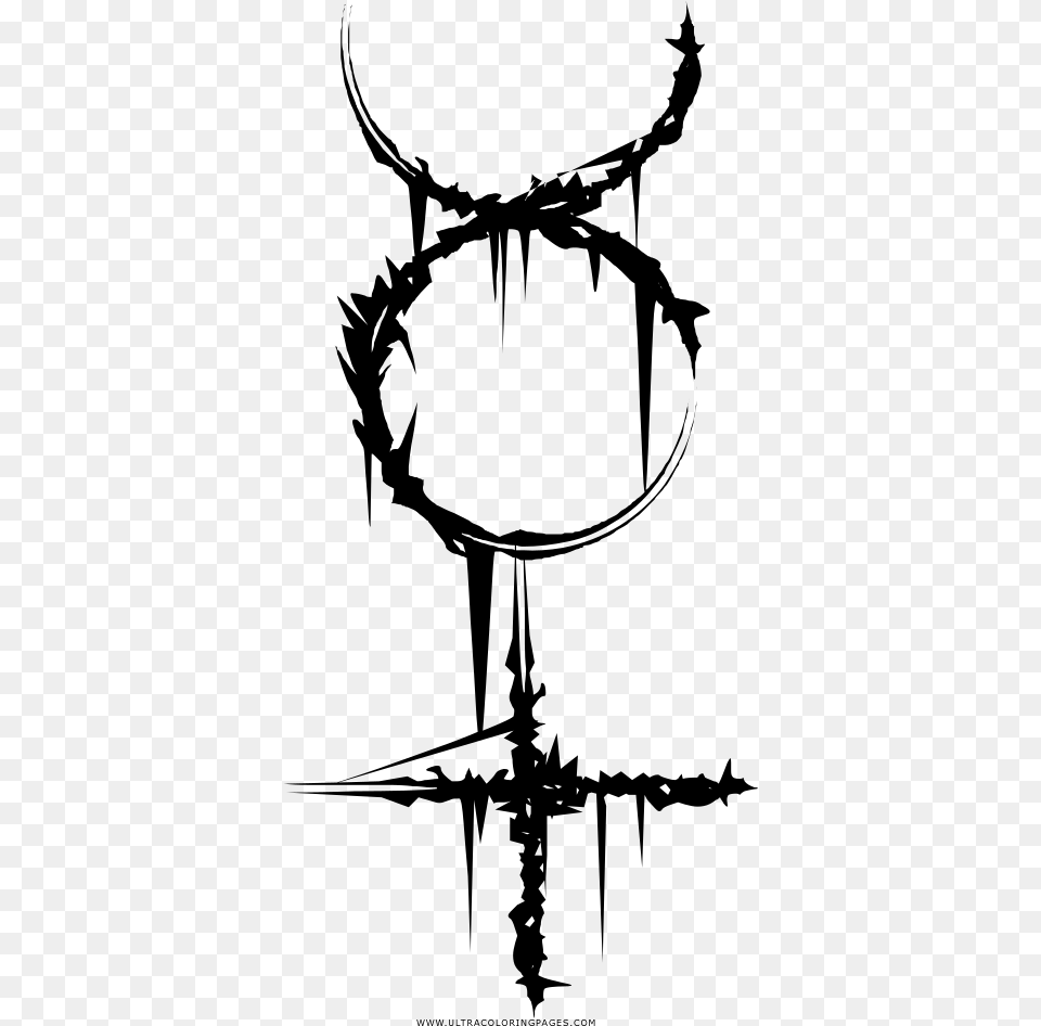 Alchemy Symbol Coloring, Gray Png Image