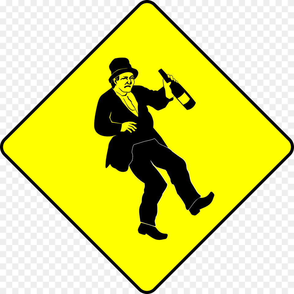 Alcohol Alcoholismo Borracho Humor Advertencia Pedestrian Crossing Sign Clip Art, Symbol, Person, Man, Male Free Transparent Png