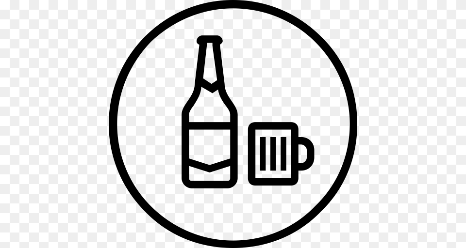 Alcohol And Tobacco Alcohol Bottle Icon With And Vector, Gray Png Image