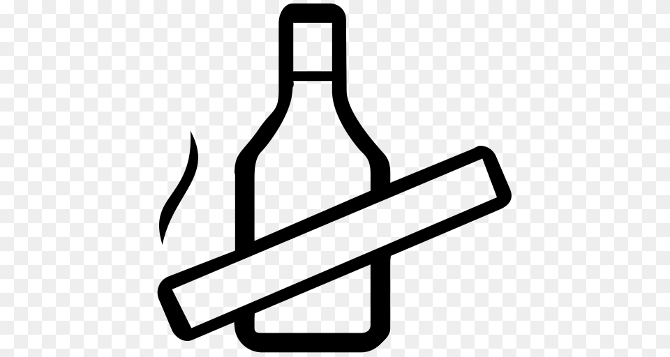 Alcohol And Tobacco Alcohol Celebration Icon With And Vector, Gray Free Png Download